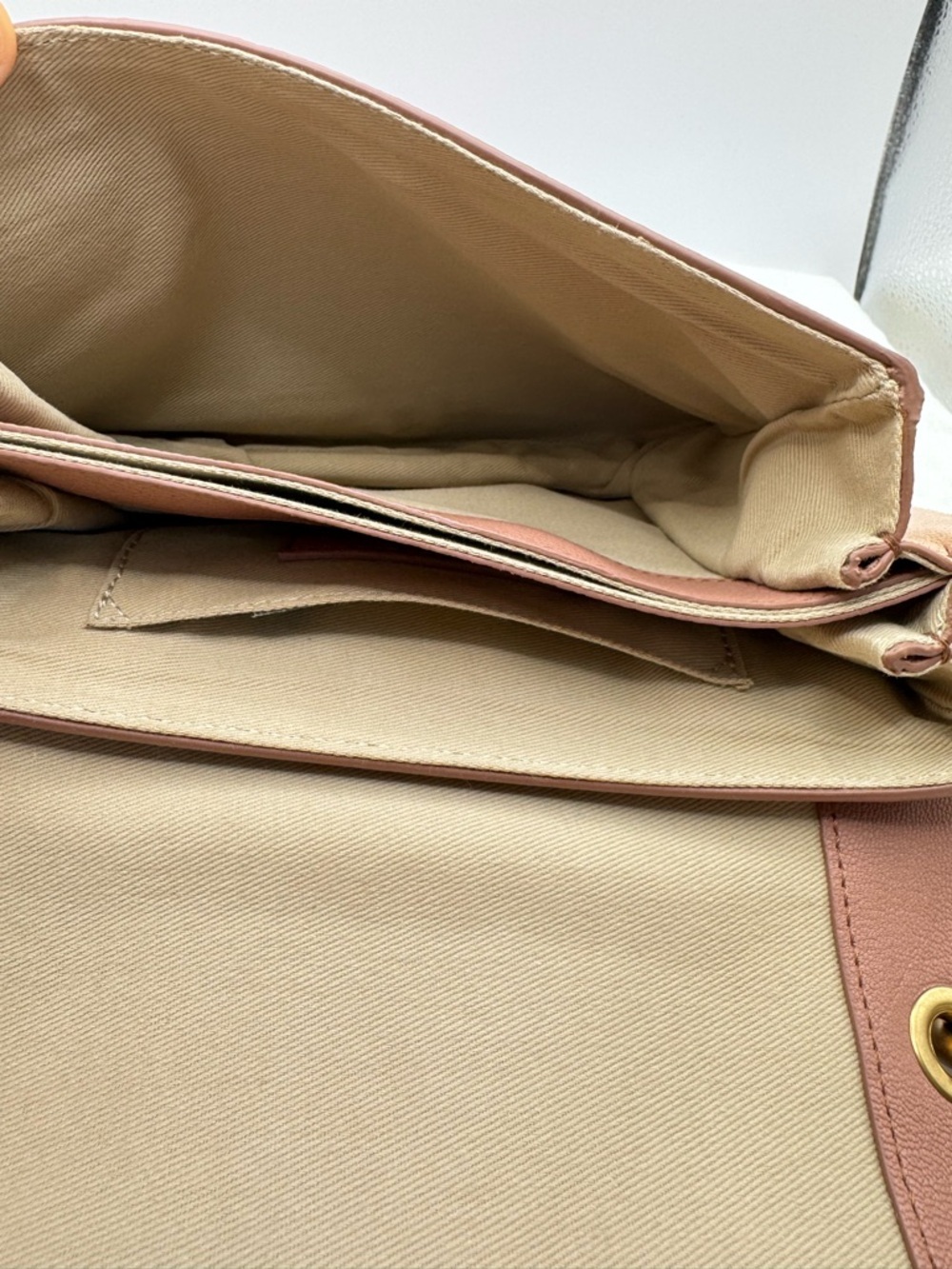 See By Chloé Hana Crossbody Bag Blush Pink Leather Suede Ring Hardware Dust Bag - Picture 9 of 10